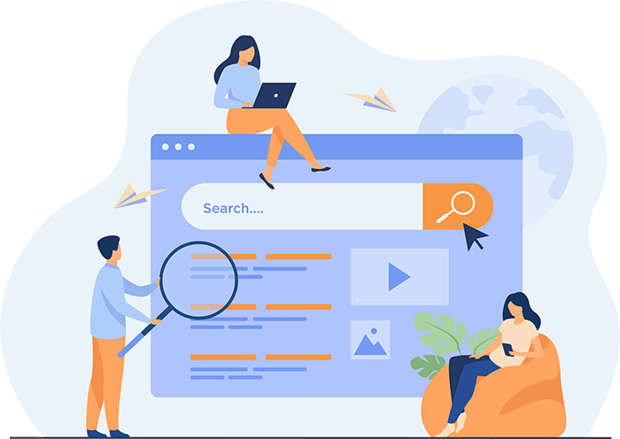 Ilustración de servicios digitales de DGital